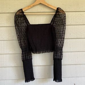 Free People black mesh top